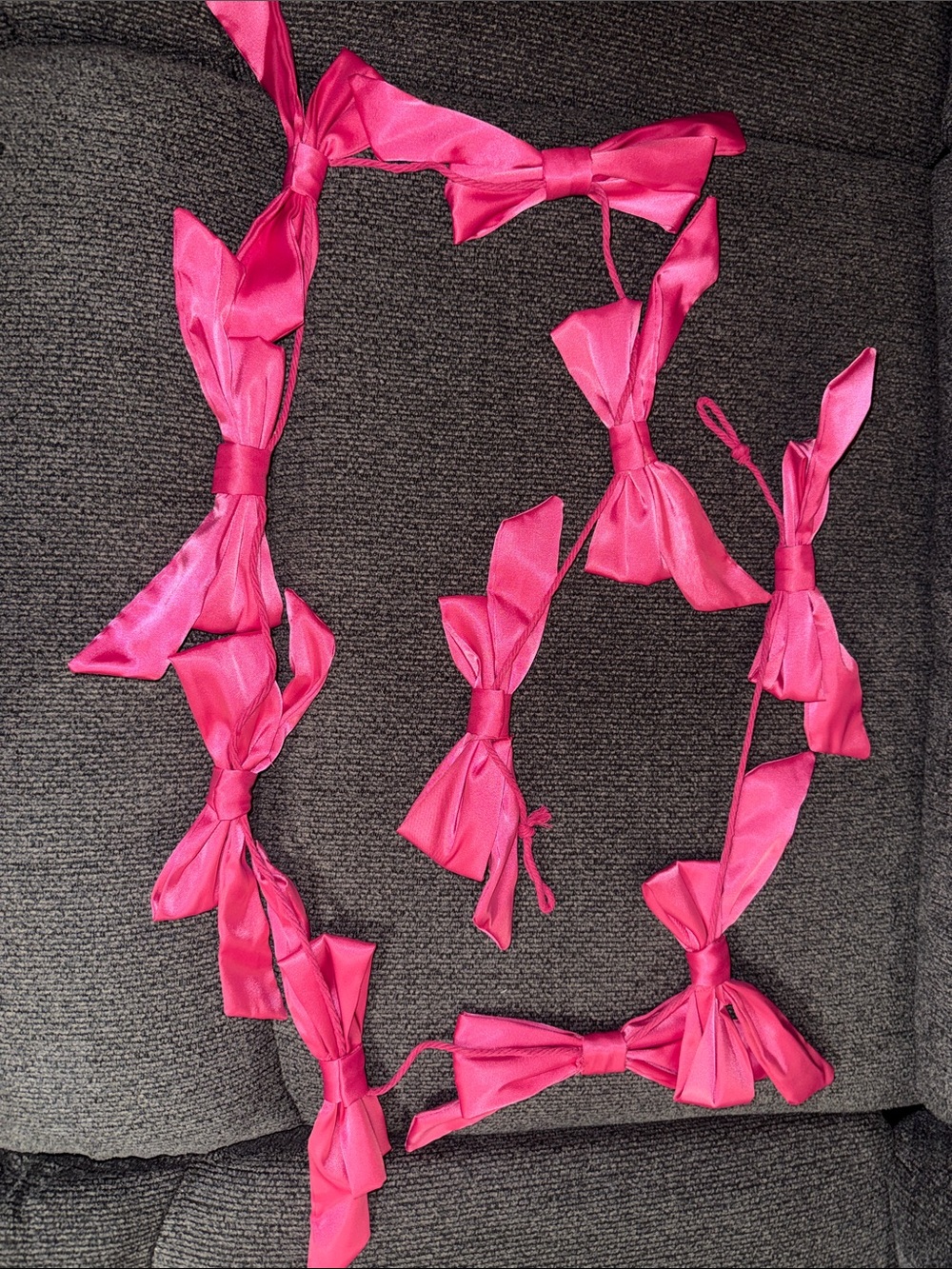 Pink Satin Bow Garland